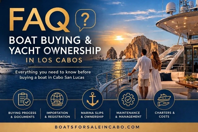 Boat buying and yacht ownership FAQ graphic Boat buying and yacht ownership FAQ graphic